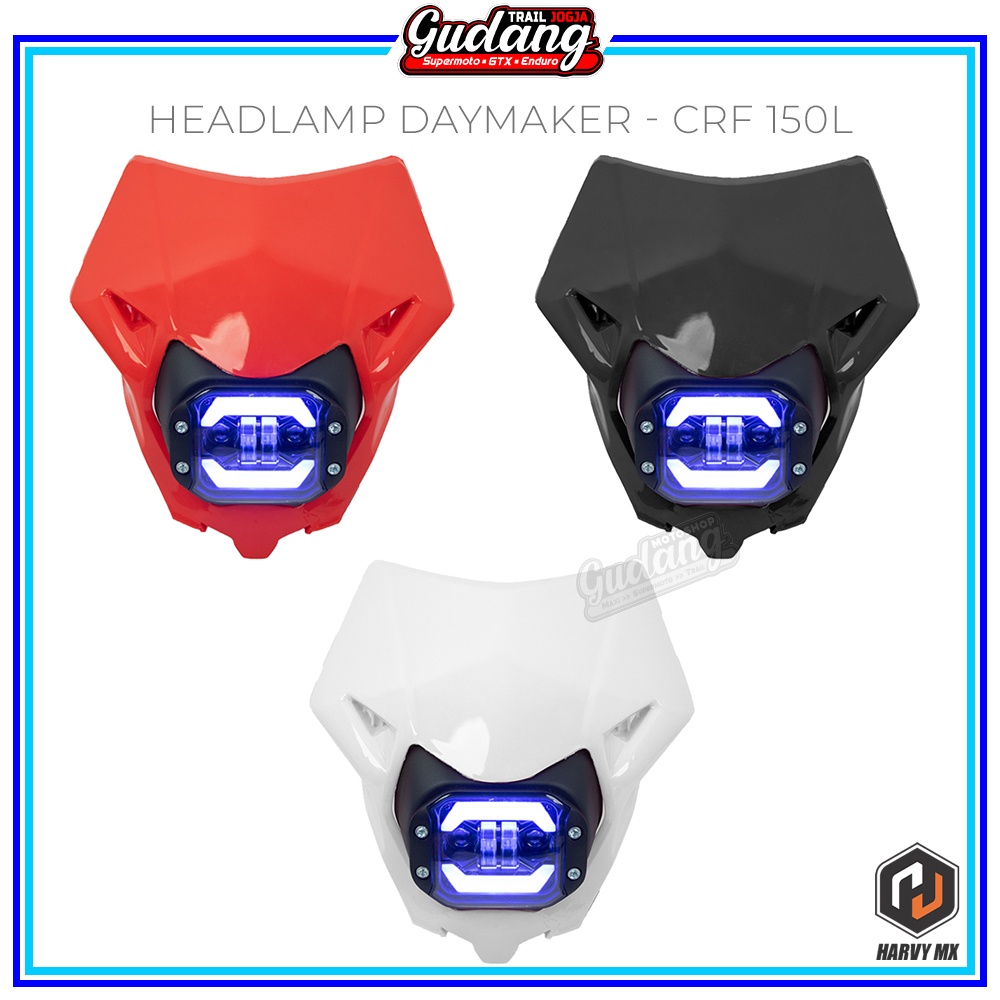Headlamp Reflektor Daymaker Lampu Depan LED HRV Supermoto KLX BIGFOOT DTRACKER CRF 150L KTM 250 2017