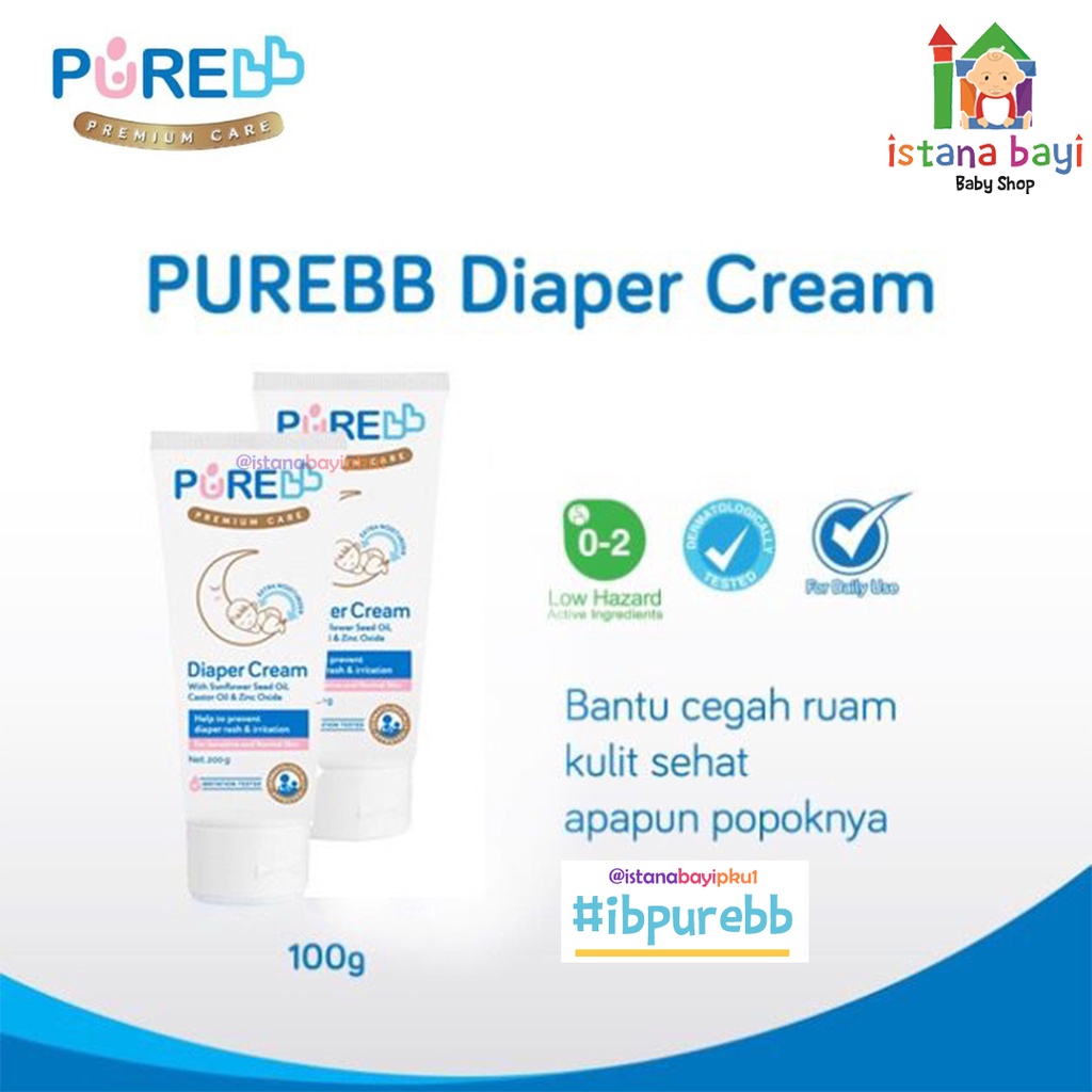 Pure Bb Diaper Cream  /Purebb Diaper Cream krim Popok bayi