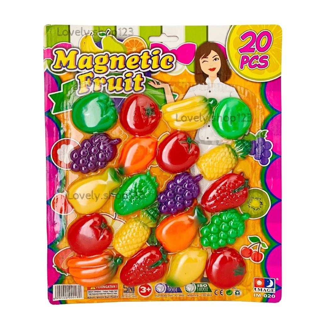 MAGNETIC FRUIT MAINAN TEMPELAN KULKAS BUAH BUAHAN MAGNET KULKAS