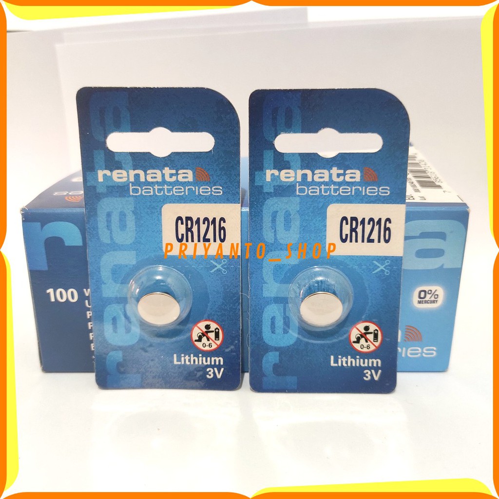 BATTERY BATERE BATREI RENATA CR-1216 CR 1216 3V LITHIUM ORIGINAL