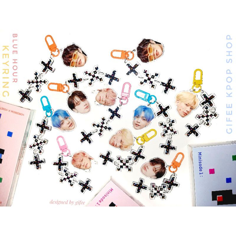 [SALE | READY] TXT Blue Hour Keyring | Soobin, Yeonjun, Beomgyu, Taehyun, Hueningkai