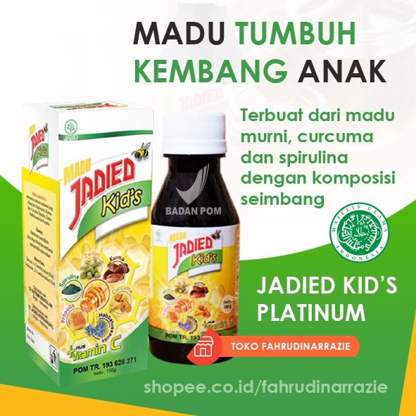 JADIED Kids Platinum / Madu Anak / Madu Anak Sehat / Daya Tahan Tubuh Anak / Madu Nafsu Makan Anak