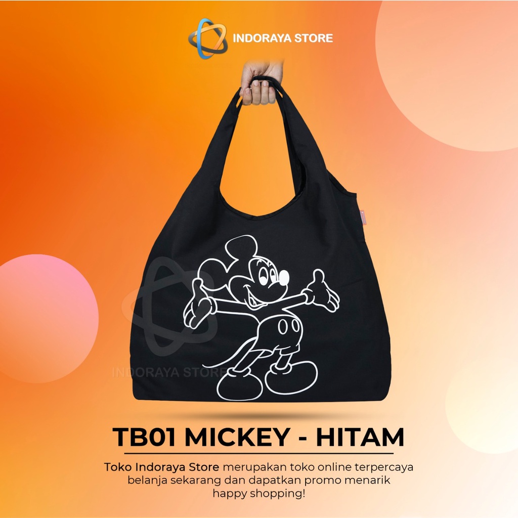 Tote bag model korea  tote bag wanita  tote bag bermotif  tote bag motif mickey  tote bag motif