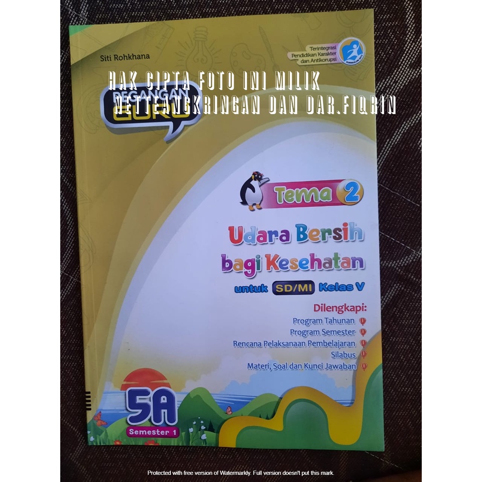 Buku Pegangan Guru K13 Kelas 5 Semester 1 Tema SD MI 1 2 3 4 5 dijual per tema revisi 2018