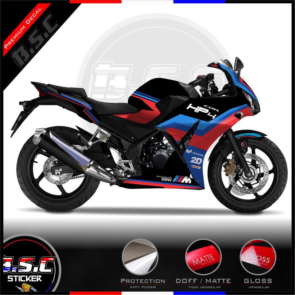 Sticker Decal CBR K45 / CBR Lokal Motif BMW Livery (Black)