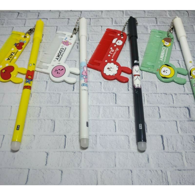 

Pulpen Gel BTS BT21 Sisir Kpop Pen