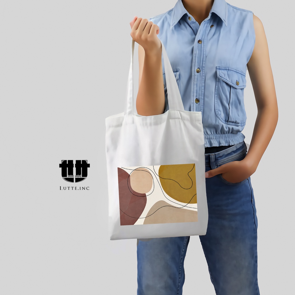 NEW Tote bag Kanvas Original Lutte.Inc Totebag Laptop Tas Tote  Wanita ( Dra Series )