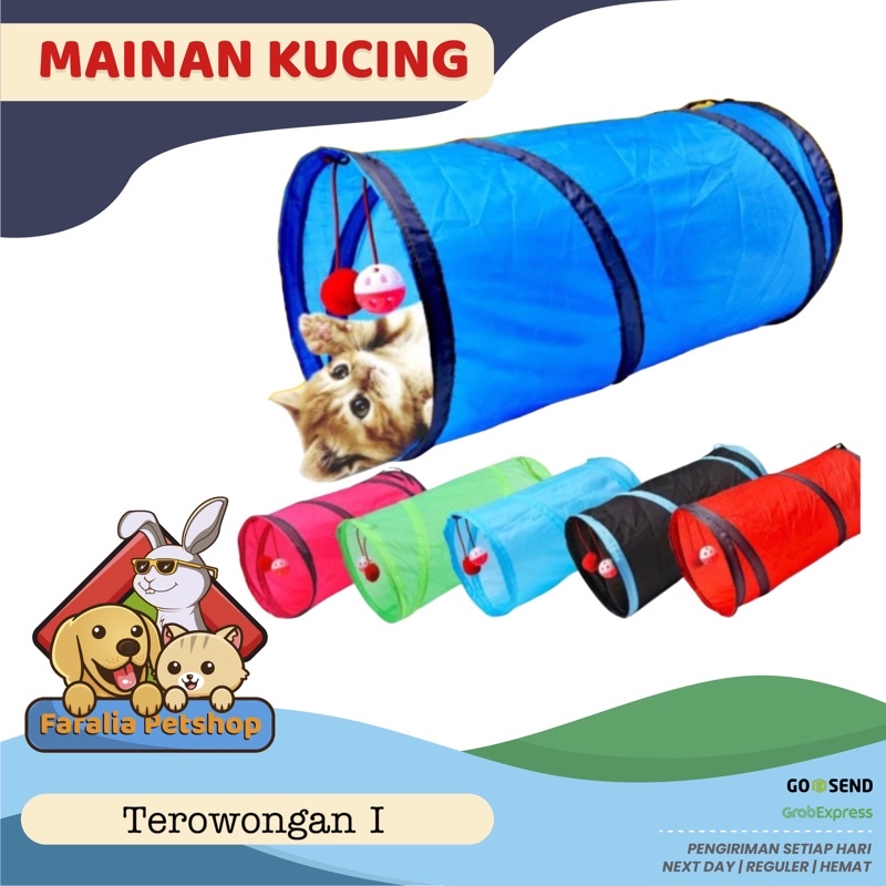 Terowongan Kucing Anjing - Cat Dog Tunnel Mainan I 2 Arah Dua Lubang Pet Toy Tunel Toys