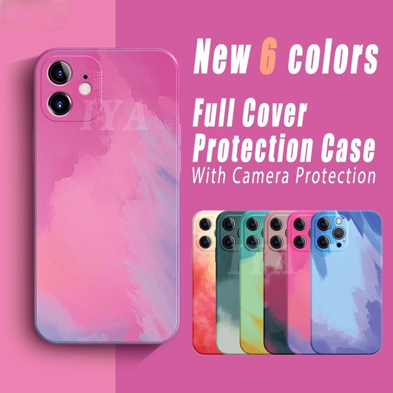 Soft Case Silikon Warna Gradasi Untuk Iphone Xs Max Xr 11 Pro 6s 6 7 8 Plus Se 2020