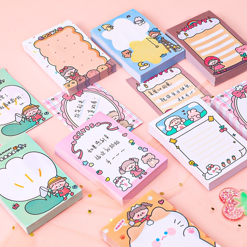 

MS074 Sticky Notes Cute Girl / Memo Pad Tempel Lucu 80 Lembar