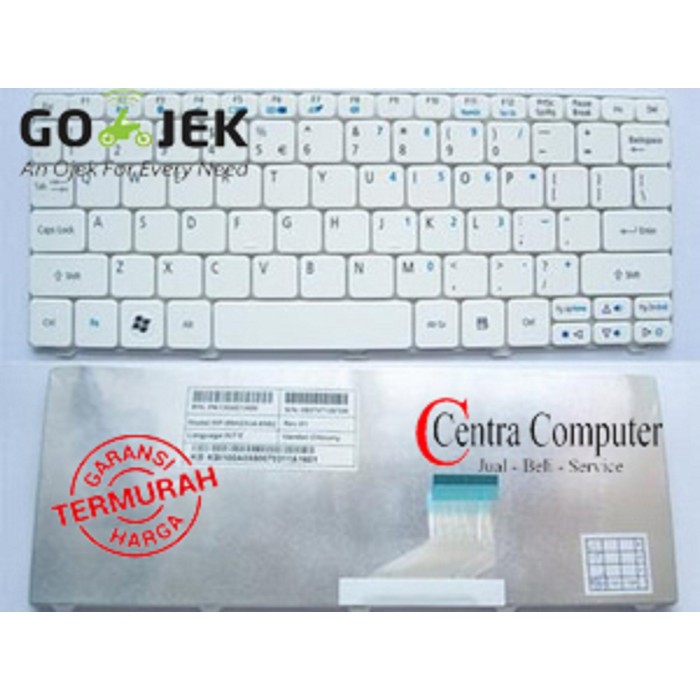 Langsung Order Keyboard Laptop Acer Aspire One Happy Happy 2 Happy N55 Putih Murah