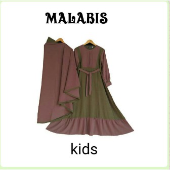 Gamis anak Malabis Syari Wolfis Premium size 12