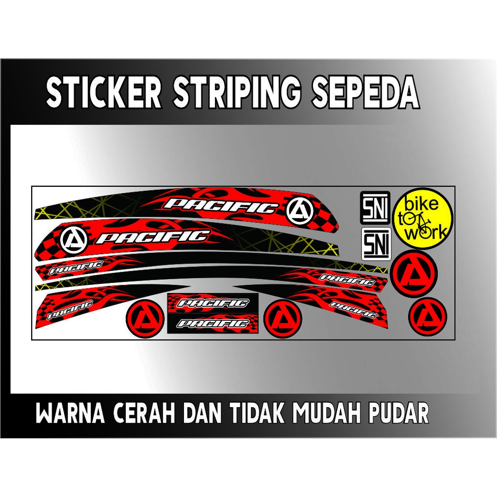 CUSTOM STRIPING VARIASI STICKER SEPEDA BIKE TO STYLE PACIFIC