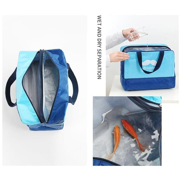 Korean Travel Bag Two Side (Tas travel tempat pakaian dan sepatu)