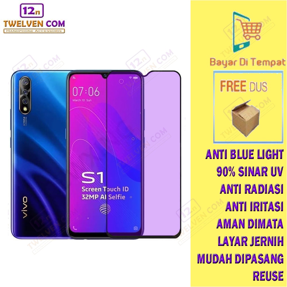 [FLASH SALE] ANTI BLUE LIGHT TEMPERED GLASS Vivo S1