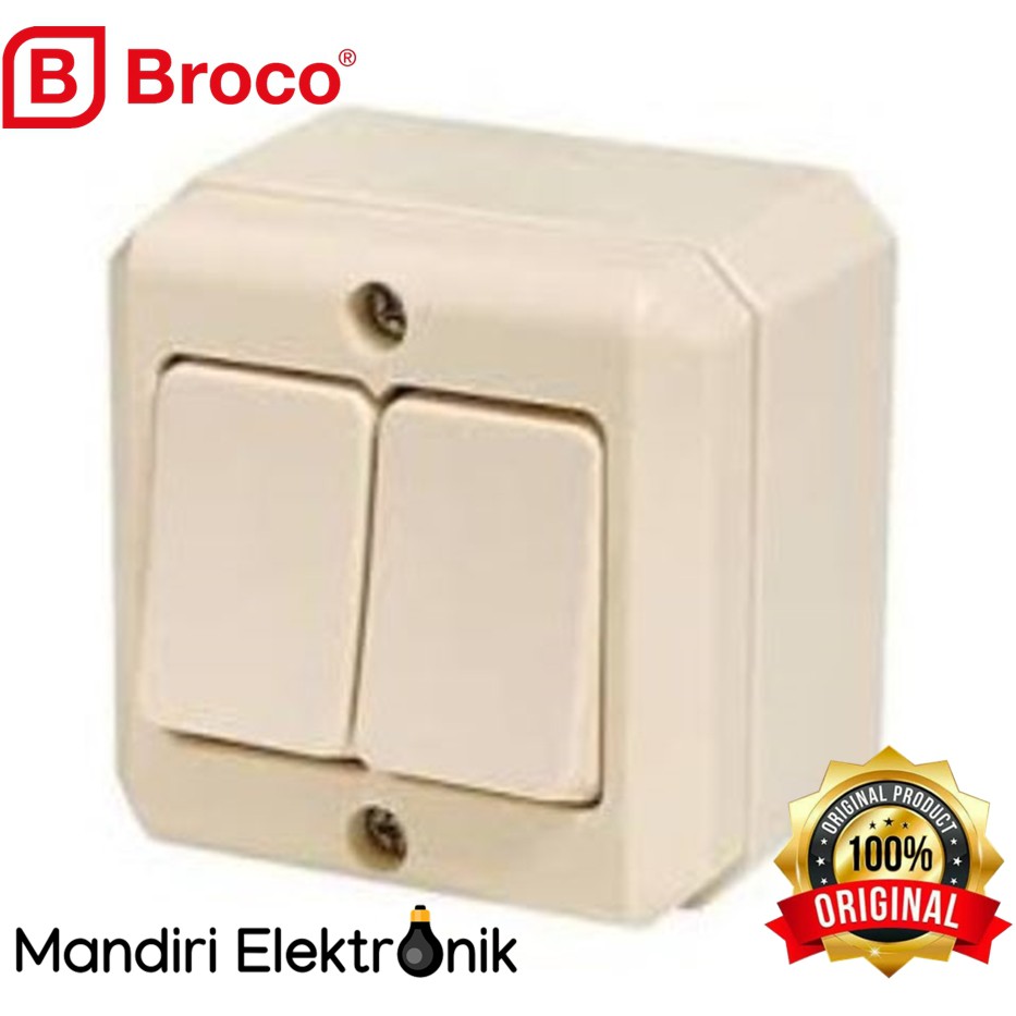 Saklar Seri Broco OB Cream 16220 Saklar Tempel