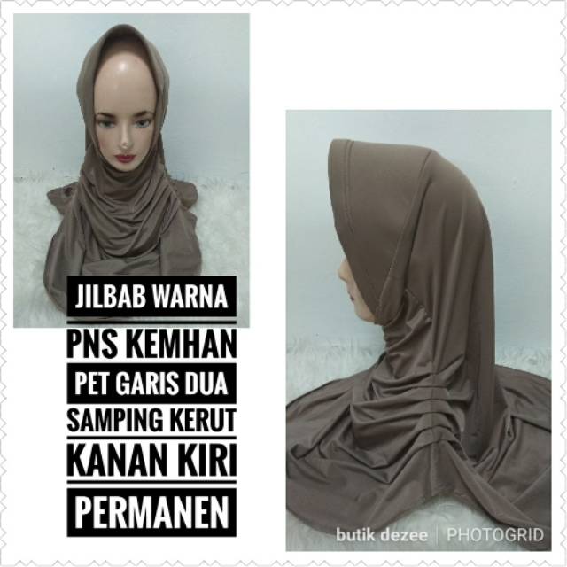 JILBAB PNS KEMHAN/POLRI KERUT KANAN KIRI
