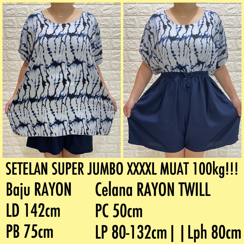 PAKET COMBO!!!SETELAN BAJU BALI SUPER JUMBO XXXXL MUAT 100KG!!! KODE TIE DYE