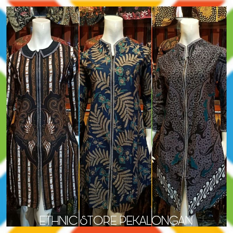 Termurah Tunik Traditional Ethnic Batik Tunik Zipper Batik  Fashion Muslim Original Ethnic Store Pekalongan LRMO3XJCBAee7LZ