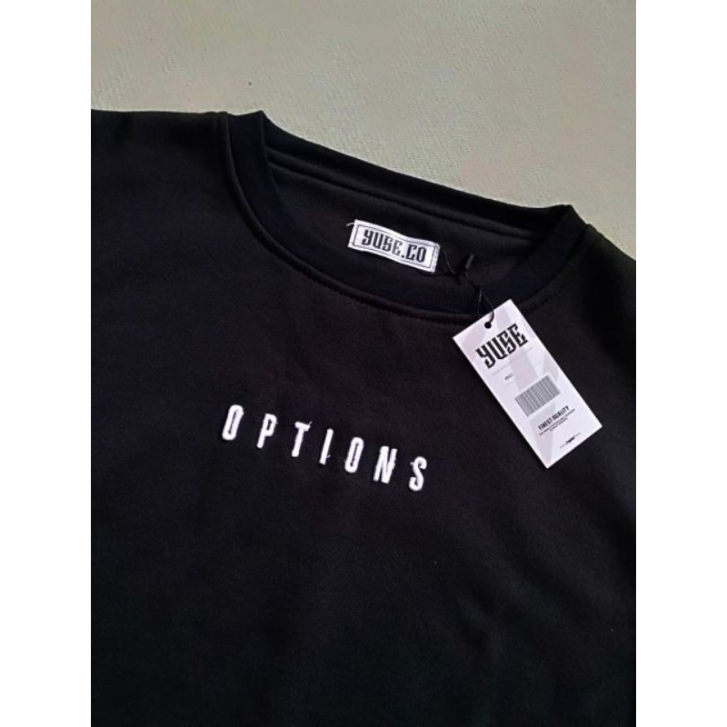 JAKET SWEATER CREWNECK YUSE OPTION UNISEX PREMIUM QUALITY
