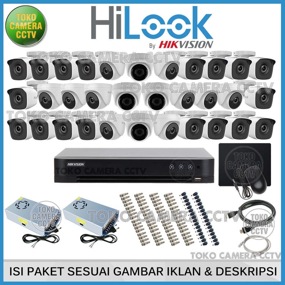 PAKET CCTV HILOOK 5MP 32 CHANNEL 32 KAMERA