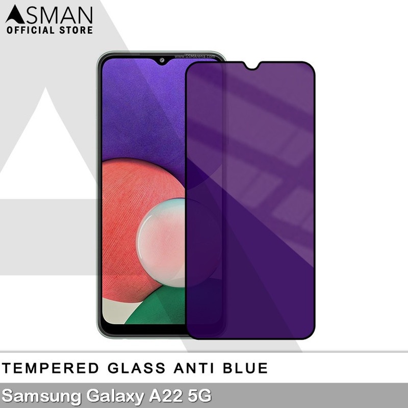 Tempered Glass Blue Light Full Lem Samsung Galaxy A22 5G Anti Radiasi Screen Protector