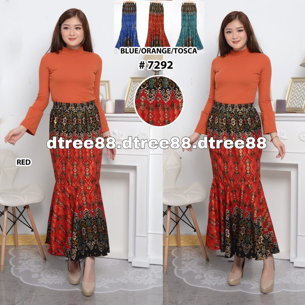 Dtree .  rok plisket duyung kebaya/rok batik /bawahan kebaya