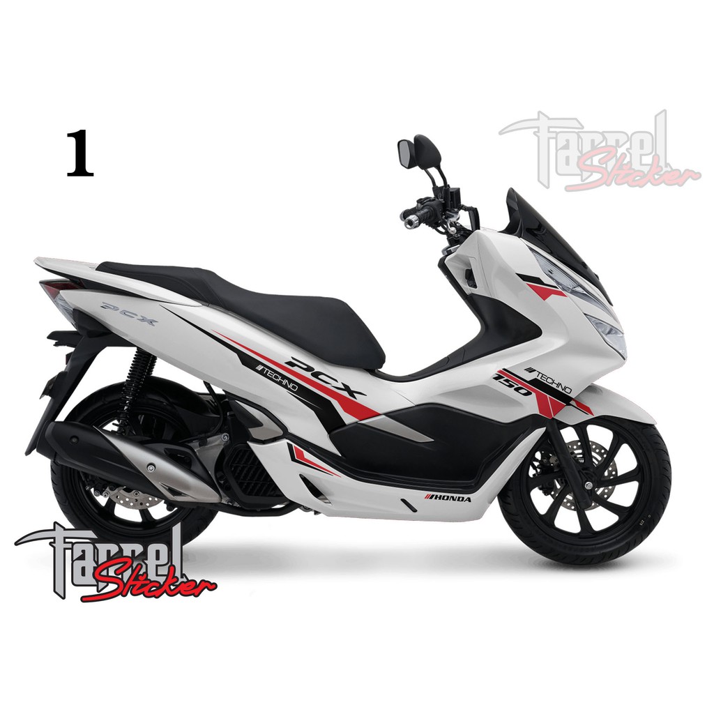 sticker pcx stiker stripping putih a1