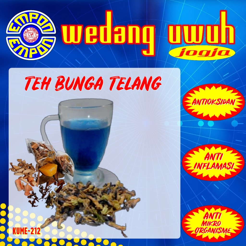 

Minuman Sehat Wedang Uwuh Teh Bunga Telang Rempah Herbal Jahe Sereh Kayu Manis Asli Imogiri Jogja