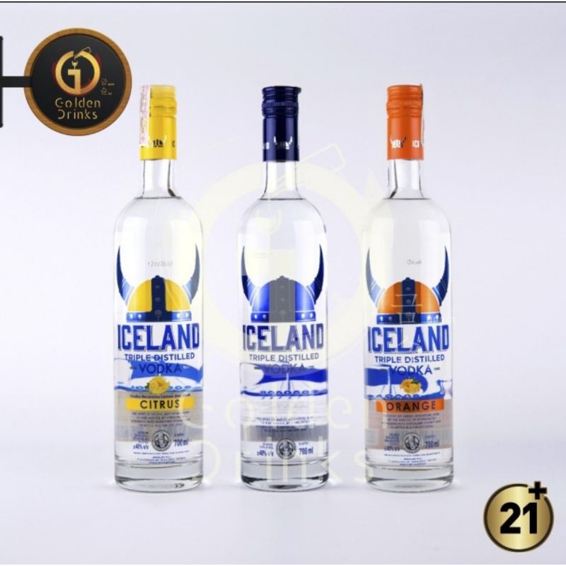 Iceland Vodka Original / Citrus / Orange 700ml + FREE SLOKI