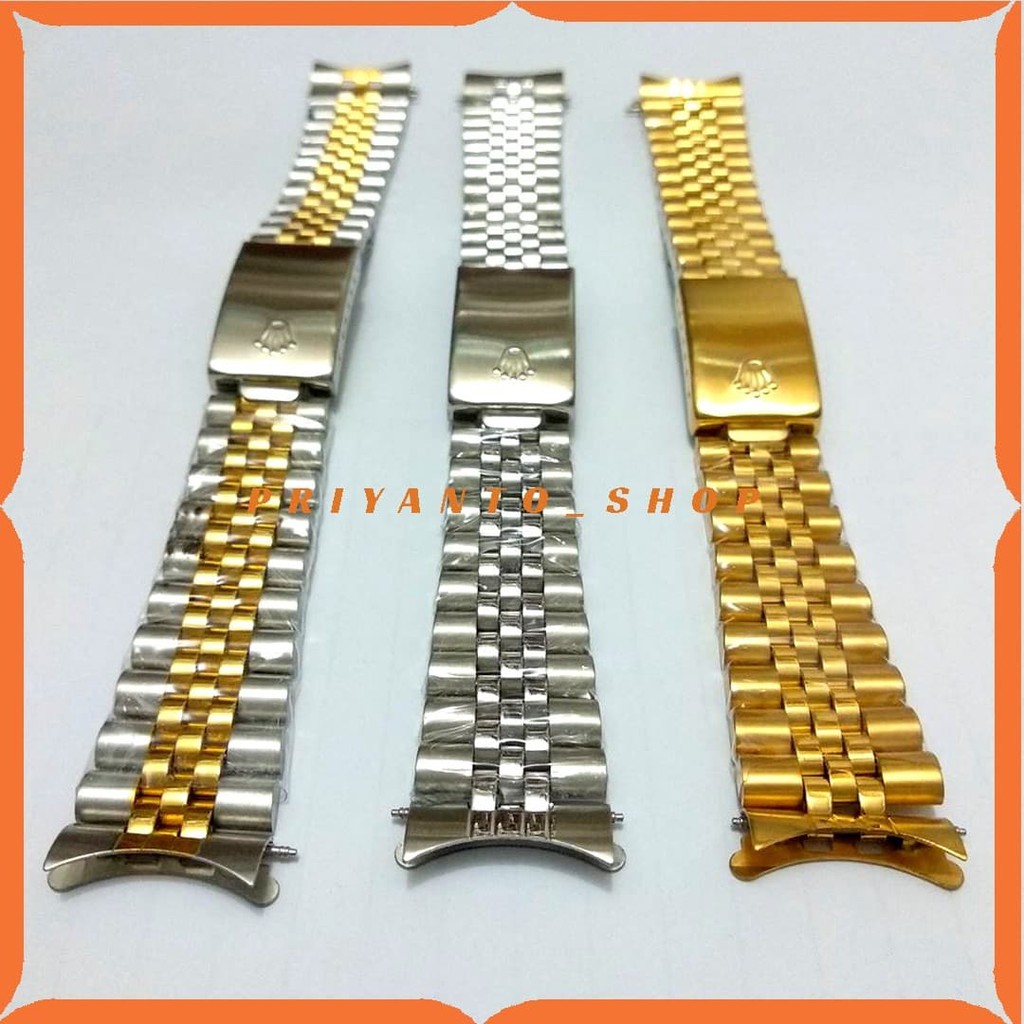 Strap Tali Jam Tangan Rantai stainless steel jam tangan rolex datejust pria 20MM Premium