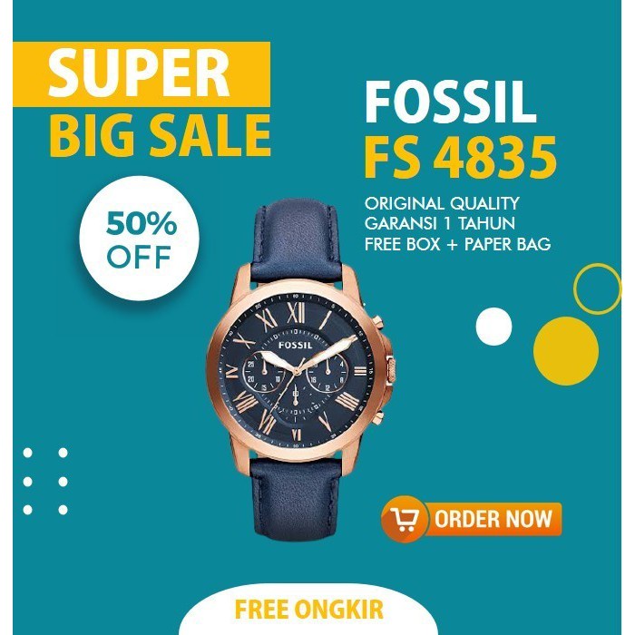 Jam Tangan Fossil FS4835 Pria Original