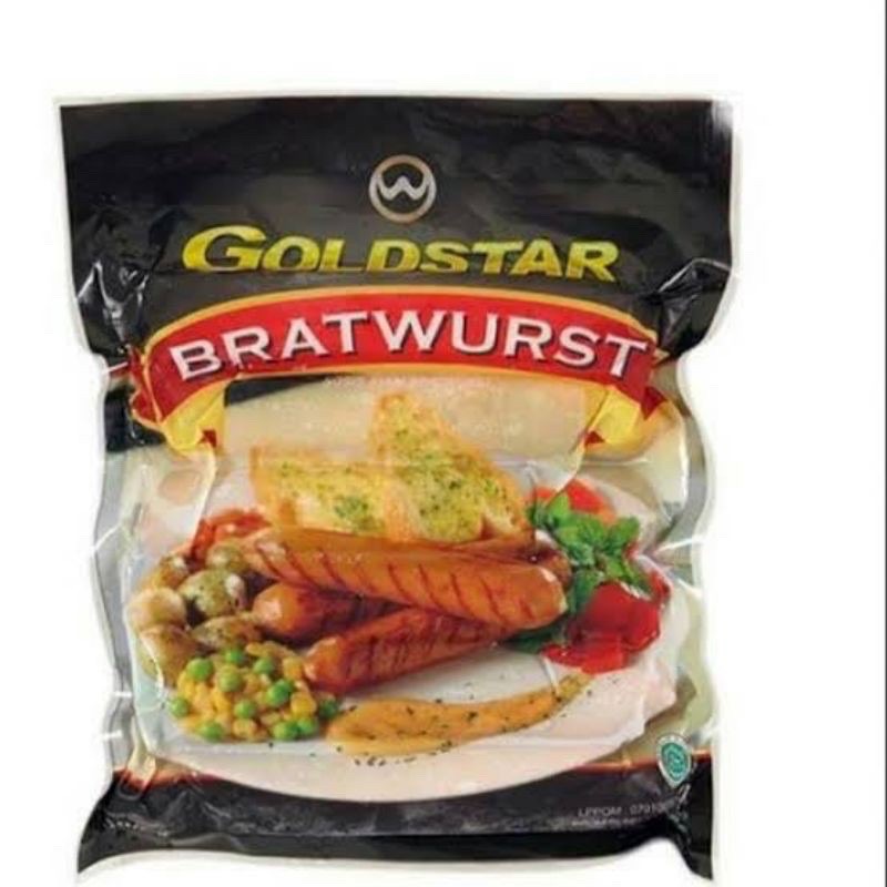 Goldstar Bratwurst Sosis Bakar ayam jumbo isi 6s 500gr