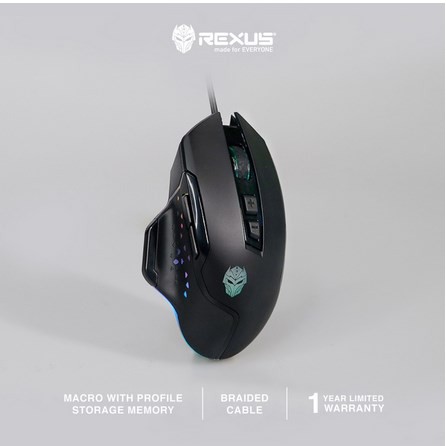 ITSTORE Mouse Gaming Rexus X8 Xierra with macro and RGB LED Light - RXM-X8 X8