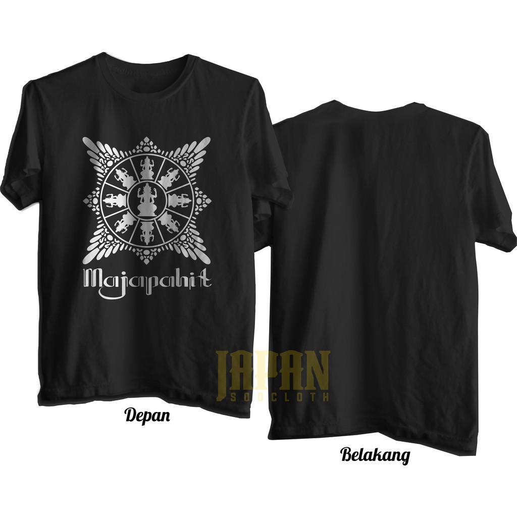 Kaos Distro - Surya Majapahit Warna Putih - Kaos Simple Elegant