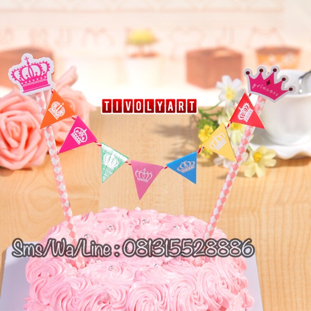 Topper Cake Crown / Cake Topper Mahkota / Hiasan Kue