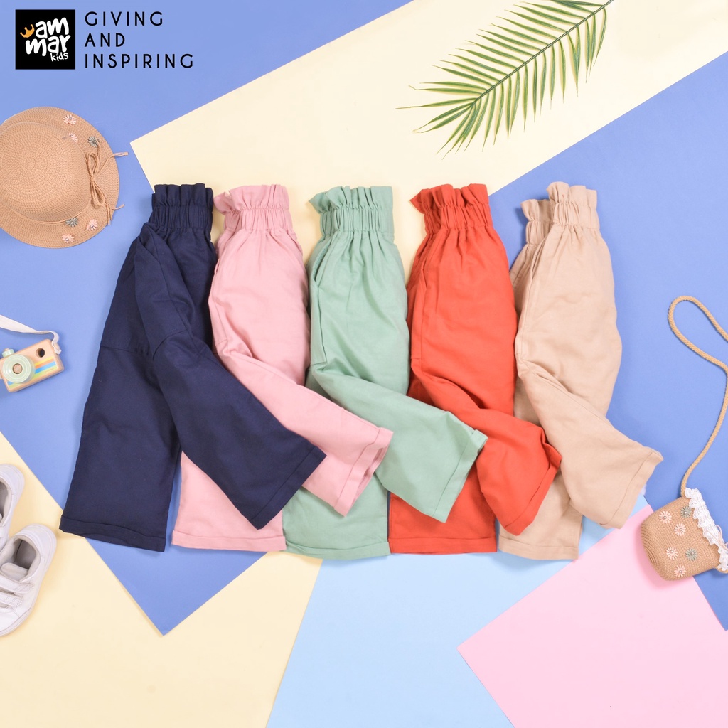 Ammar Kids Hello Chic Culotte Pants Celana Panjang Anak Perempuan Muslimah Kulot Longgar Untuk Usia 