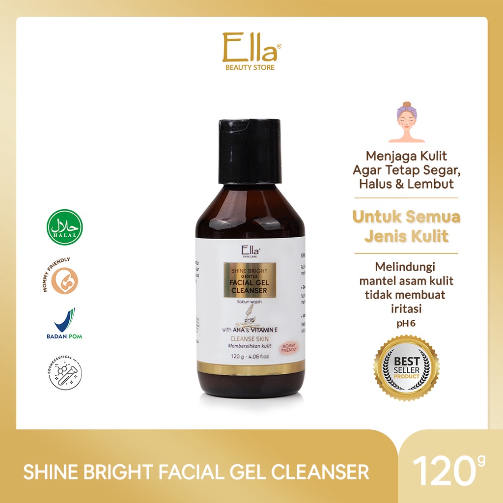 ELLA SKINCARE Sabun Muka Whitening Kulit Normal/Facial Wash AHA