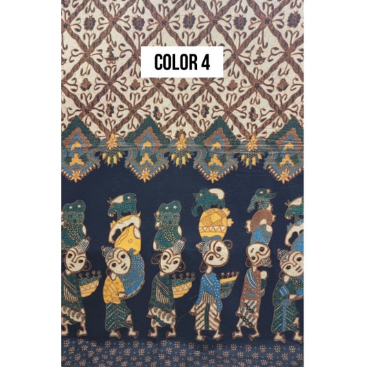 Kain Katun batik solo karakter motif wayang