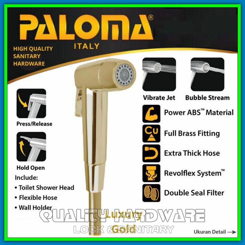 Jet Shower Closet Paloma QHTSP 3105 Jet Washer Toilet Warna Gold Jet Shower Toilet Murah Kualitas