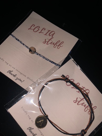 SIMPLE ROUND INITIAL gelang  nama gelang  inisial  