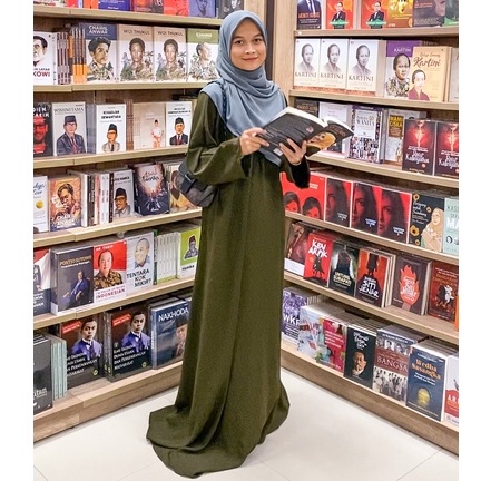 ZEHRA ABAYA By ellmuslimah warna ARMY