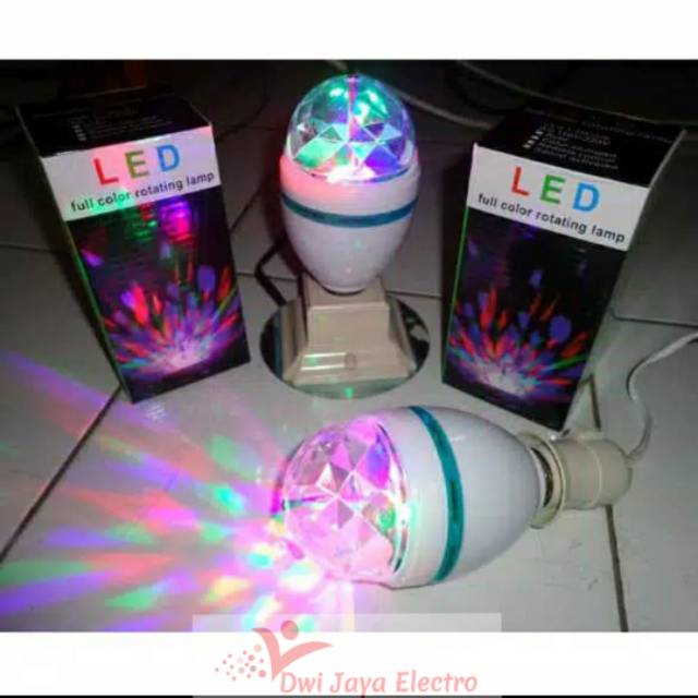 ( DUGEM LAMP ) LAMPU DISCO PUTAR ROTATE FULL COLOUR MINIBAR CAFE