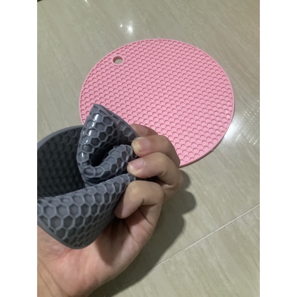 Tatakan piring anti panas silikon anti slip tatakan gelas tahan panas