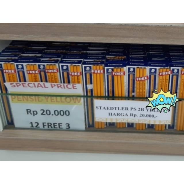 

Pensil staedtler yellow 2b/lusin