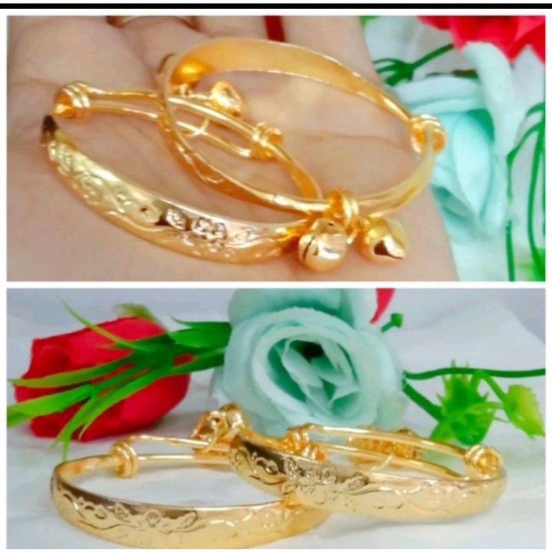 gelang bayi kerincing harga satuan lapis emas 24 k