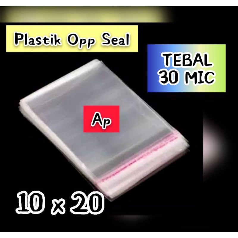 

Plastik OPP seal atas uk 10 x 20 cm. ( 30 micron ).