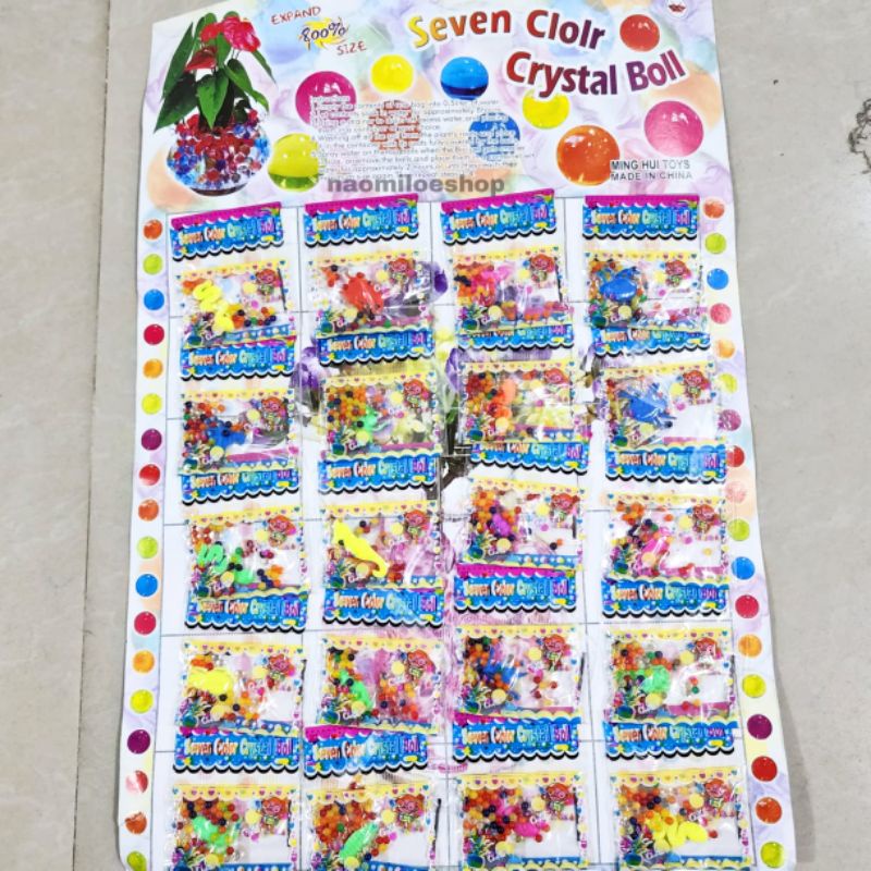 GROSIR Mutiara rendaman isi 20 pc  mainan water beads hydrogel crystal ball waterbeads