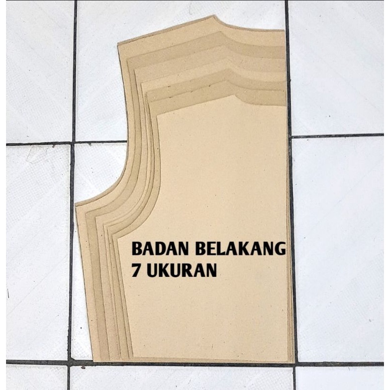 pola baju gamis dewasa / pola dasar 7 ukuran