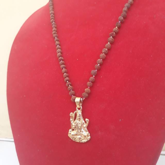 Kalung rudraksa genitri liontin dewa siwa